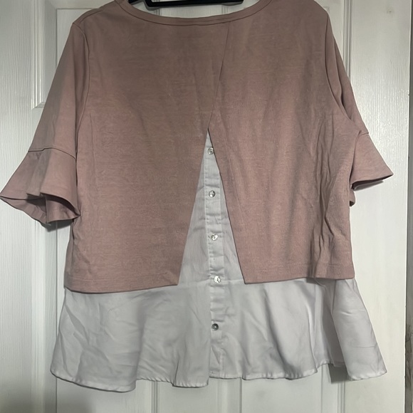Adorable layer look pink top - Picture 2 of 2
